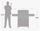 Eminence 405 | Chic Clearview® Smart Stainless Gas Grill by Monument Grills