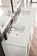 James Martin Addison 72" Double Bathroom Vanity, Glossy White