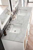 James Martin Addison 72" Double Bathroom Vanity, Glossy White
