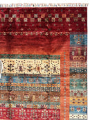 Afghani Khorjin Wool Rug – 7' x 9'10" – Vibrant Geometric & Tribal Patterns