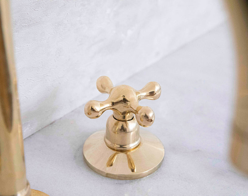 Deck Mount Brass Bathroom Faucet - BRASSMA