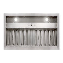 30" Range Hood Insert, Stainless Steel Kitchen Vent Hood with Dimmable LED Lights, 600CFM - NX-E90-30