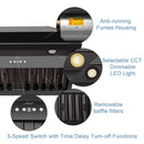 30" Range Hood Insert, Stainless Steel Kitchen Vent Hood with Dimmable LED Lights, 600CFM - NX-E90-30-MB