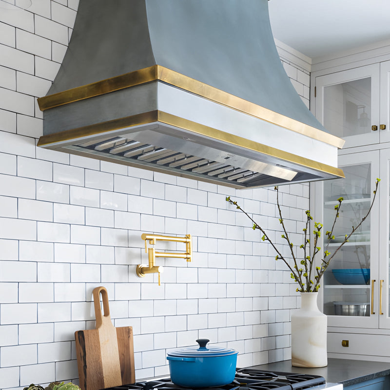 36" Range Hood Insert, Stainless Steel Kitchen Vent Hood with Dimmable LED Lights, 600CFM - NX-E90-36