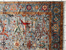 Hand-Knotted Trasitional Serapi Ghazni Wool Rug – 9’1” x 12’ – Intricate Floral Design