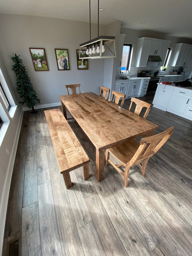 Farmhouse Dining Table with Post Legs