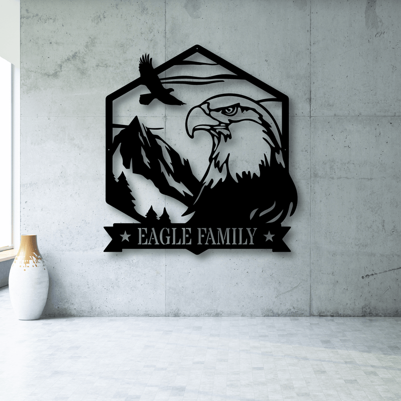 Majestic Bald Eagle Monogram