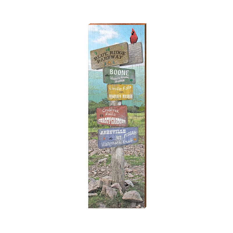 Blue Ridge Parkway Directional | Real Art Print on Wood