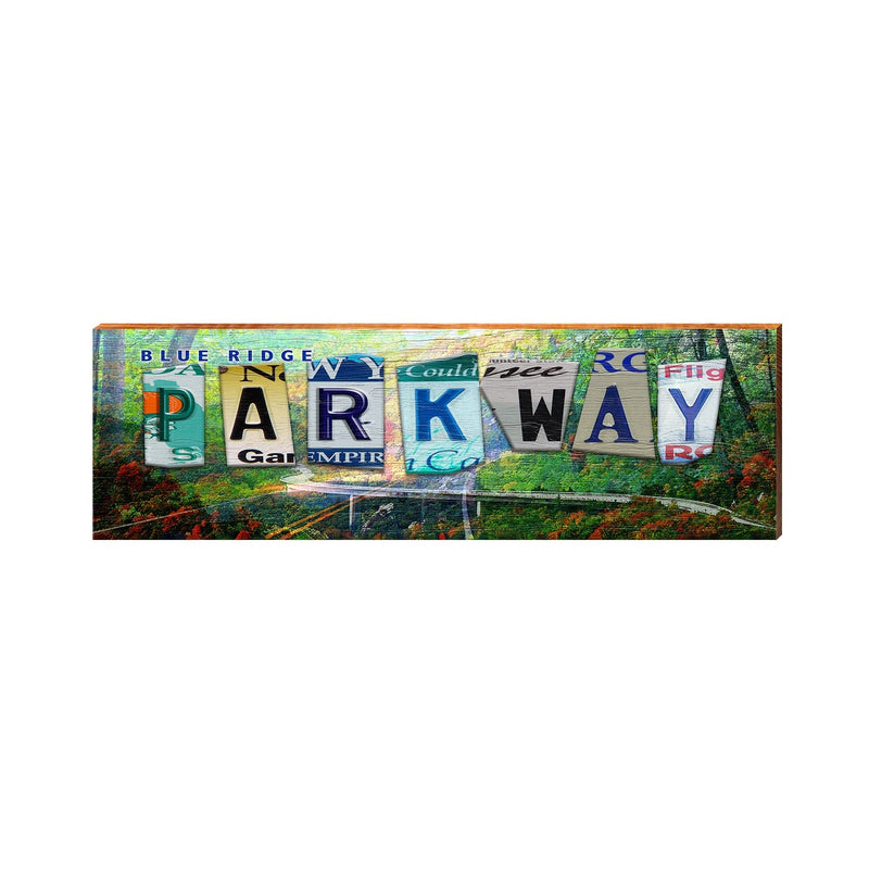 Blue Ridge Parkway Sign | Real Art Print on Wood