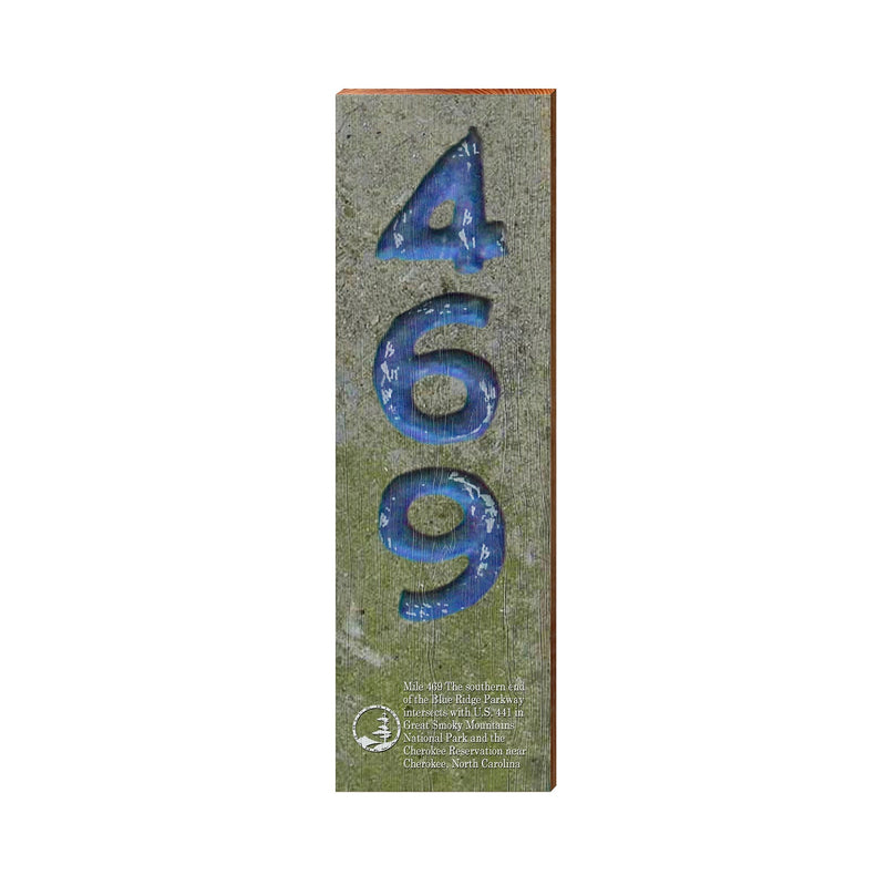 Mile 469 Sign | Real Art Print on Wood