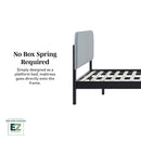 Annette Contemporary Upholstered Headboard Curved Wood Bed Frame