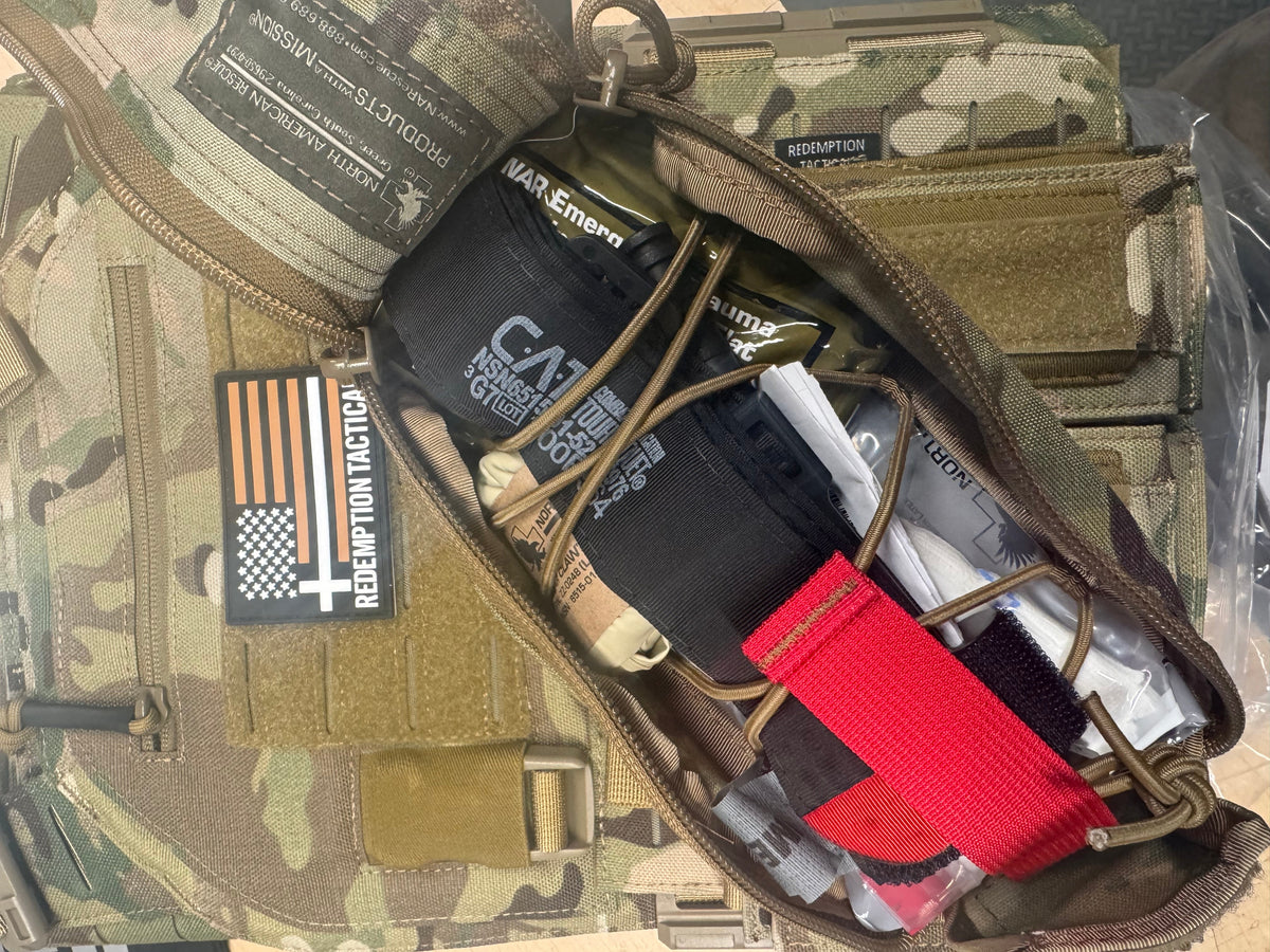 Redemption Tactical Crusader 2.0® l St. Michael FULL ARMOR KIT COMBO PACKAGE with Crusader 2.0 +IFAK Medical Kit + LEVEL IV  (2) 10x12 Front/Back Plates (2) 6x6 Side Plates (Level IV Ceramic), photo 3 of 27
