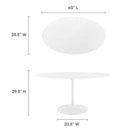 Lippa 60" Oval Wood Dining Table by Modway by HouseOfZazla