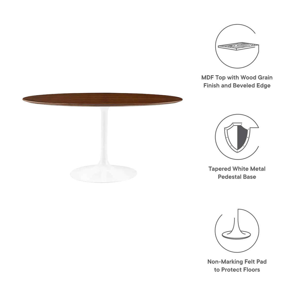 Lippa Oval Wood Dining Table by Modway, photo 2 of 14