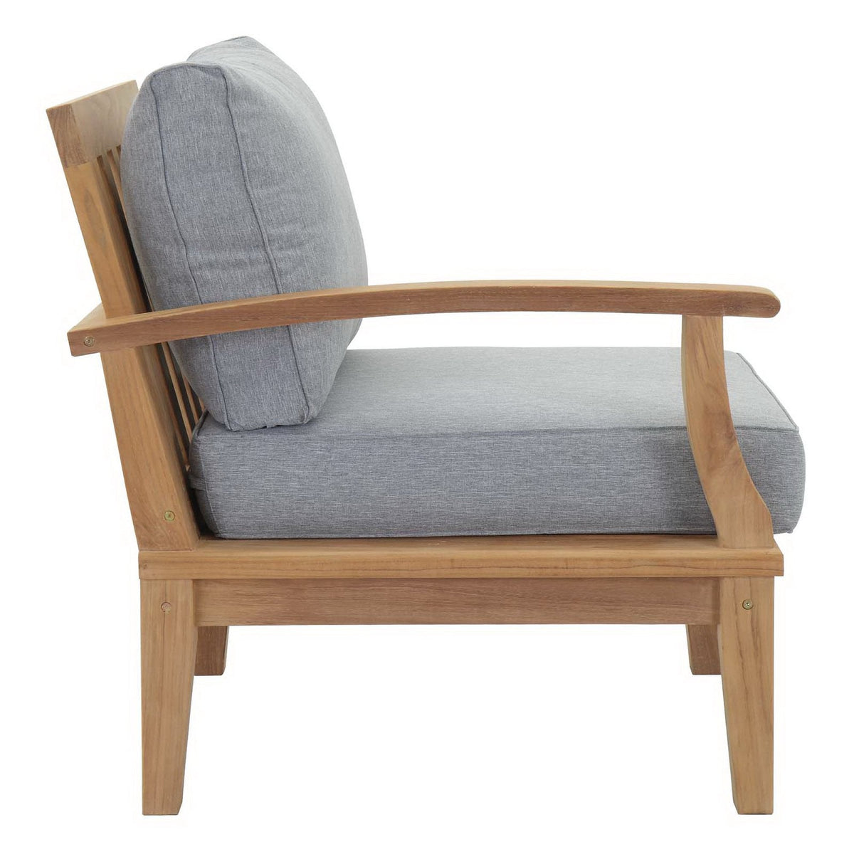 Marina Outdoor Patio Teak Left-Facing Sofa by Modway, photo 17 of 19