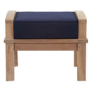 Marina Outdoor Patio Teak Ottoman by Modway by HouseOfZazla