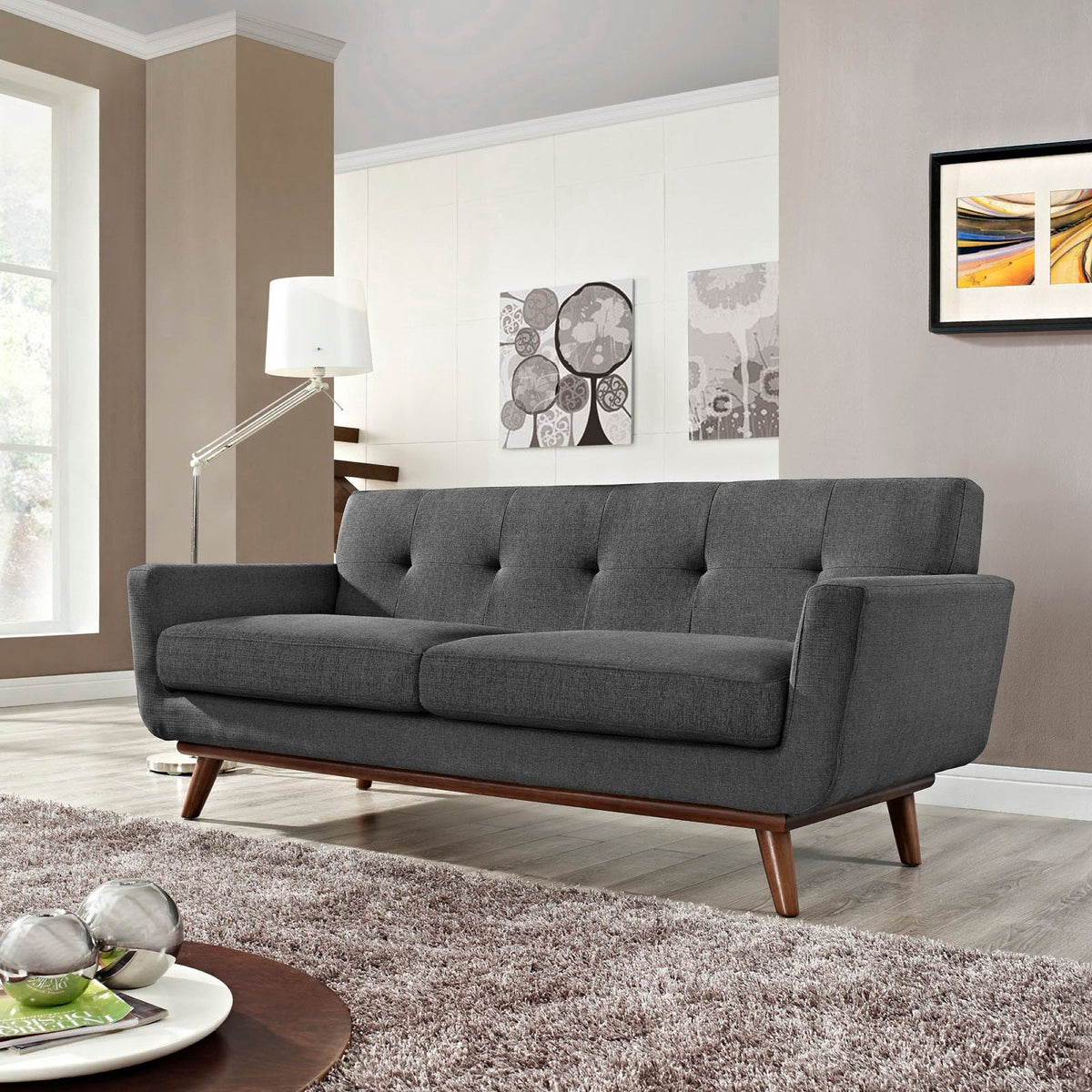 Engage Upholstered Fabric Loveseat by Modway, photo 4 of 16