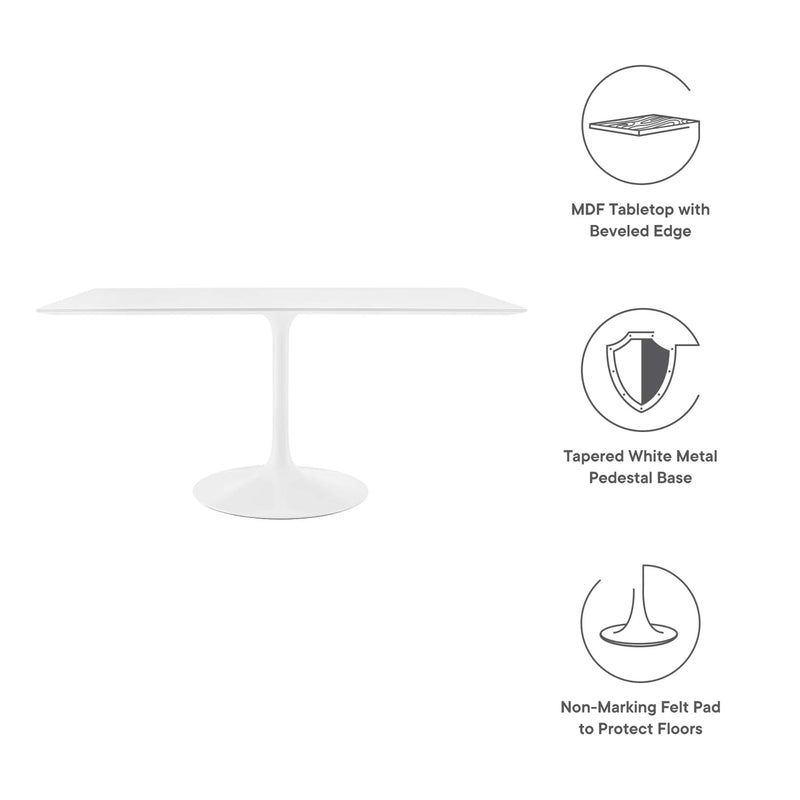 Lippa 60" Rectangle Wood Dining Table by Modway - EEI-1656, photo 3 of 7