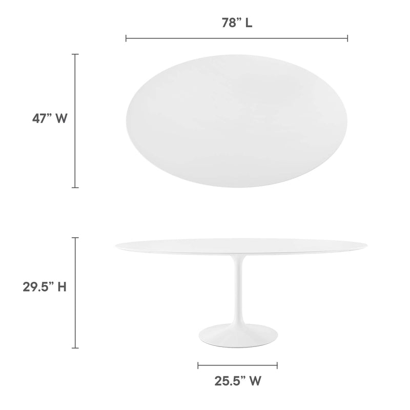 Lippa 78" Oval Wood Dining Table by Modway - EEI-1657, photo 2 of 7