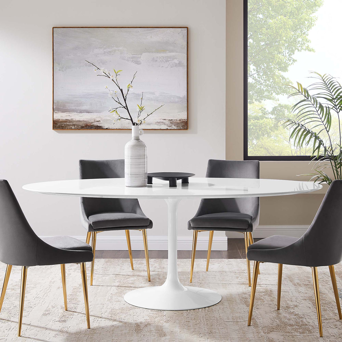 Lippa 78" Oval Wood Dining Table by Modway - EEI-1657, photo 6 of 7