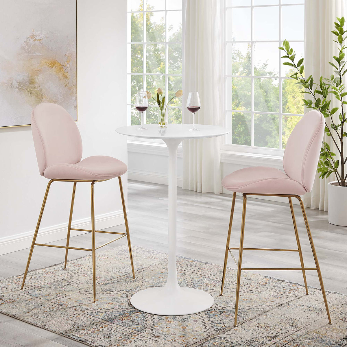 Lippa Round Wood Bar Table by Modway, photo 6 of 28