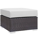 Convene Outdoor Patio Fabric Square Ottoman by Modway by HouseOfZazla