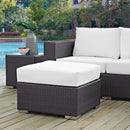 Convene Outdoor Patio Fabric Square Ottoman by Modway by HouseOfZazla