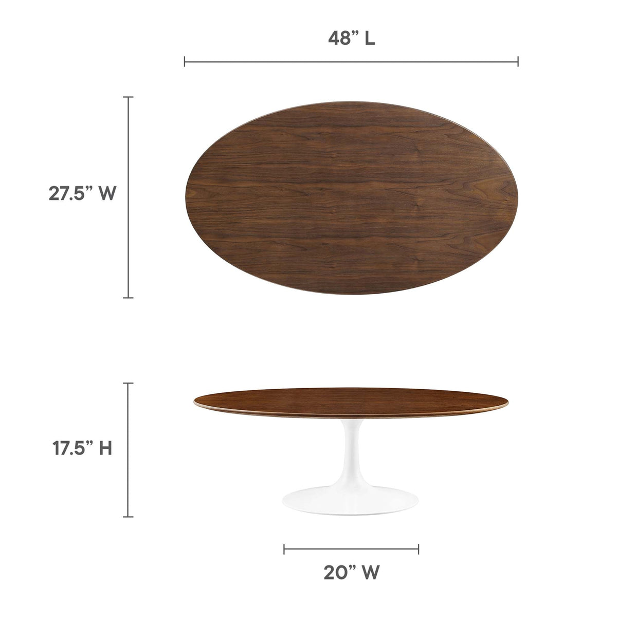 Lippa Oval Wood Coffee Table by Modway, photo 23 of 36