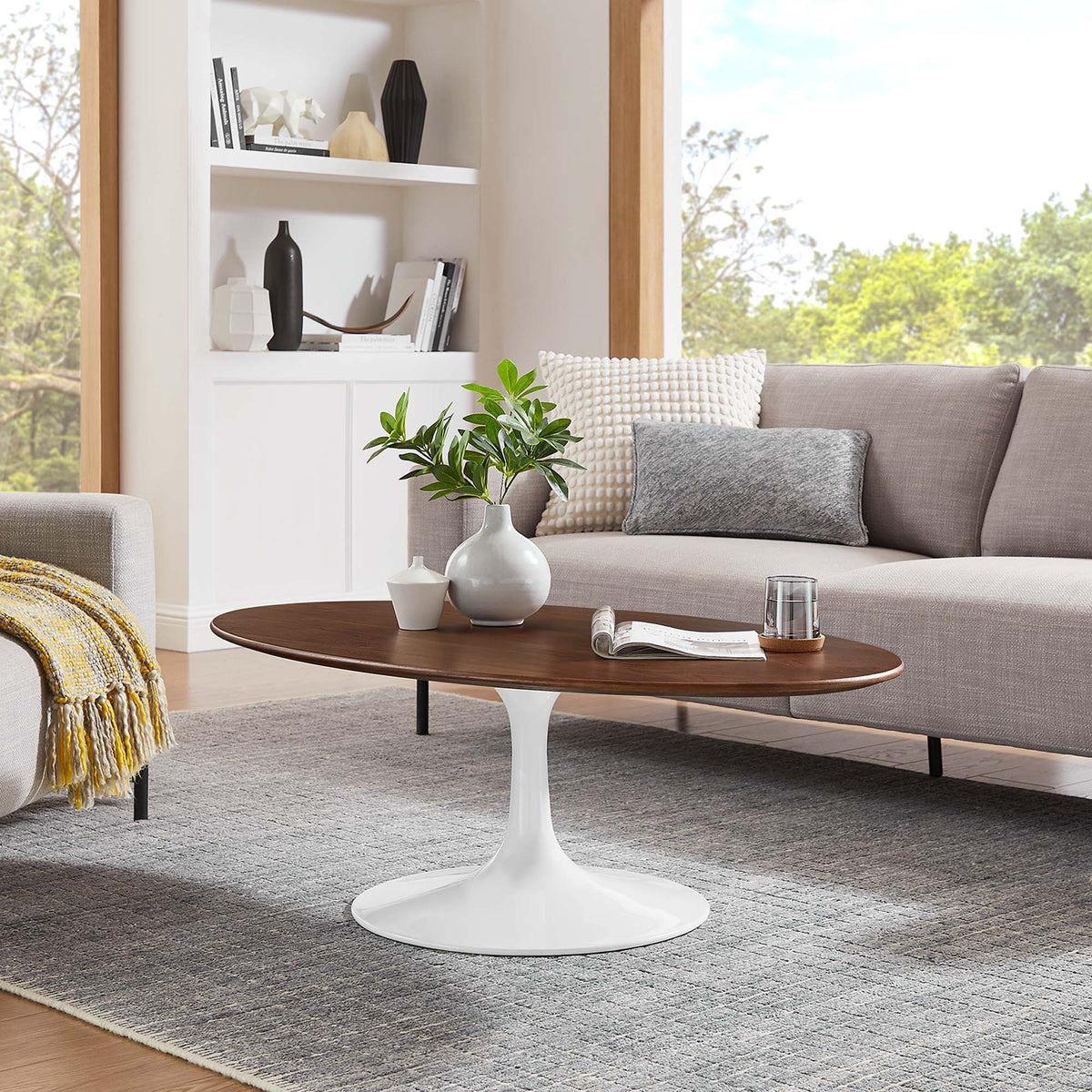 Lippa Oval Wood Coffee Table by Modway, photo 28 of 36