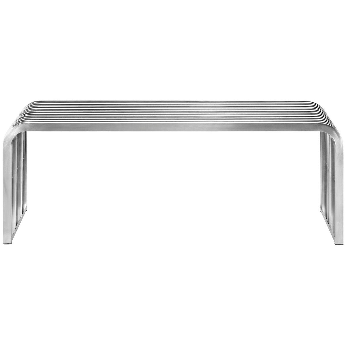 Pipe 47" Stainless Steel Bench by Modway, photo 3 of 4