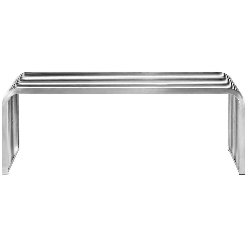 Pipe 47" Stainless Steel Bench by Modway, photo 3 of 4