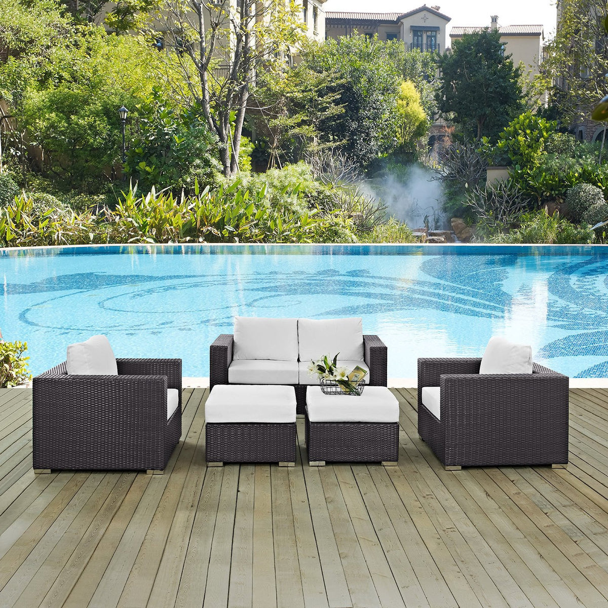Convene 5 Piece Outdoor Patio Sofa Set by Modway, photo 14 of 14