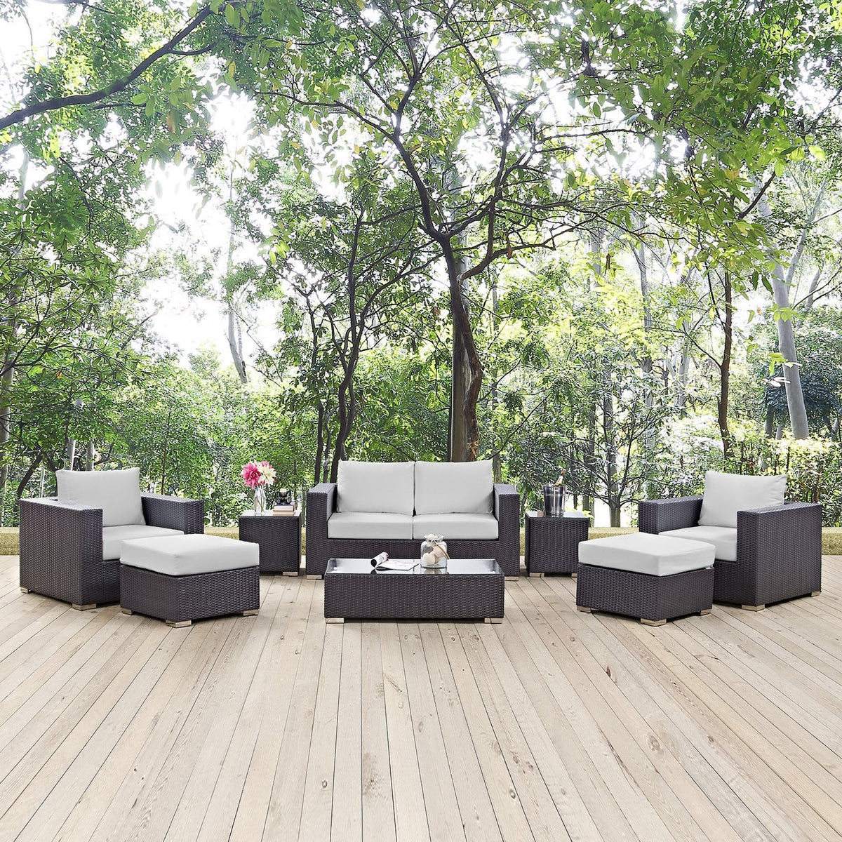 Convene 8 Piece Outdoor Patio Sofa Set by Modway, photo 18 of 18