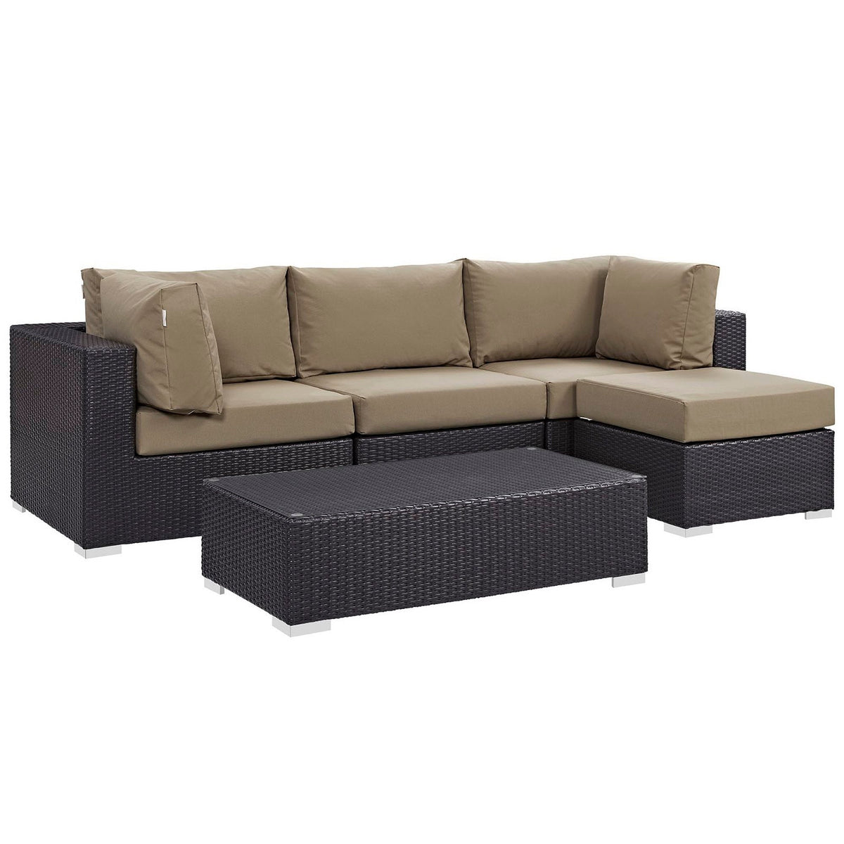 Convene 5 Piece Outdoor Patio Sectional Set by Modway, photo 42 of 46