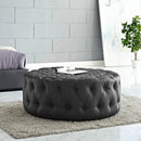 Amour Upholstered Vinyl Round Ottoman by Modway by HouseOfZazla