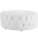 Amour Upholstered Vinyl Round Ottoman by Modway by HouseOfZazla