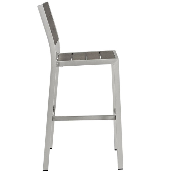 Shore Outdoor Patio Aluminum Armless Bar Stool by Modway, photo 2 of 4