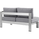 Shore Right-Arm Corner Sectional Outdoor Patio Aluminum Loveseat by HouseOfZazla