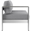 Shore Left-Arm Corner Sectional Outdoor Patio Aluminum Loveseat by HouseOfZazla
