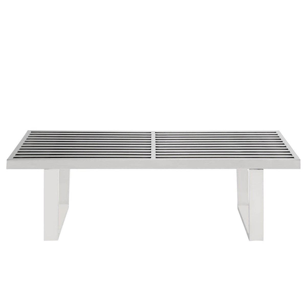 Sauna 4' Stainless Steel Bench by Modway, photo 2 of 4