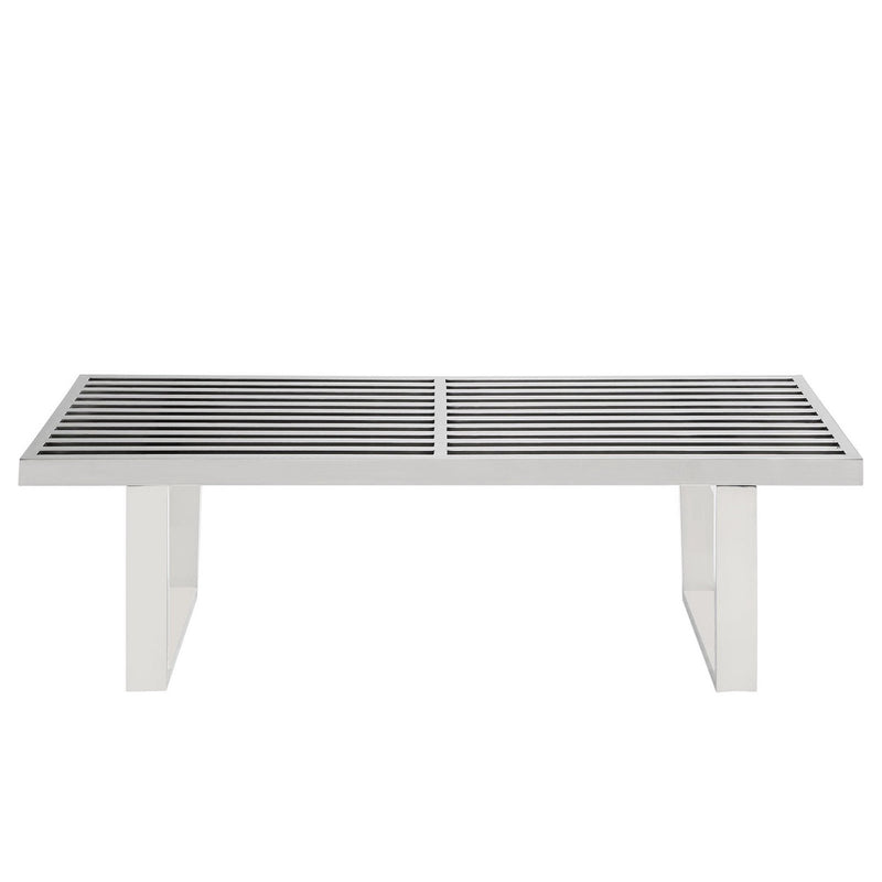Sauna 4' Stainless Steel Bench by Modway, photo 2 of 4