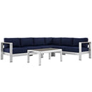 Shore 5 Piece Outdoor Patio Aluminum Sectional Sofa Set by Modway by HouseOfZazla