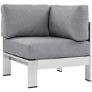 Shore 6 Piece Outdoor Patio Aluminum Sectional Sofa Set by Modway by HouseOfZazla