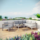 Shore 5 Piece Outdoor Patio Aluminum Sectional Sofa Set by Modway by HouseOfZazla