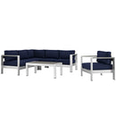 Shore 5 Piece Outdoor Patio Aluminum Sectional Sofa Set by Modway by HouseOfZazla