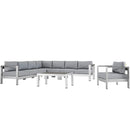 Shore 7-Piece Outdoor Patio Aluminum Sectional Sofa Set by Modway by HouseOfZazla