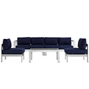 Shore 5 Piece Outdoor Patio Aluminum Sectional Sofa Set by Modway by HouseOfZazla