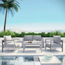 Shore 6 Piece Outdoor Patio Aluminum Sectional Sofa Set by HouseOfZazla