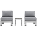 Shore 3 Piece Outdoor Patio Aluminum Sectional Sofa Set by Modway by HouseOfZazla