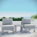 Shore 3 Piece Outdoor Patio Aluminum Sectional Sofa Set by Modway by HouseOfZazla